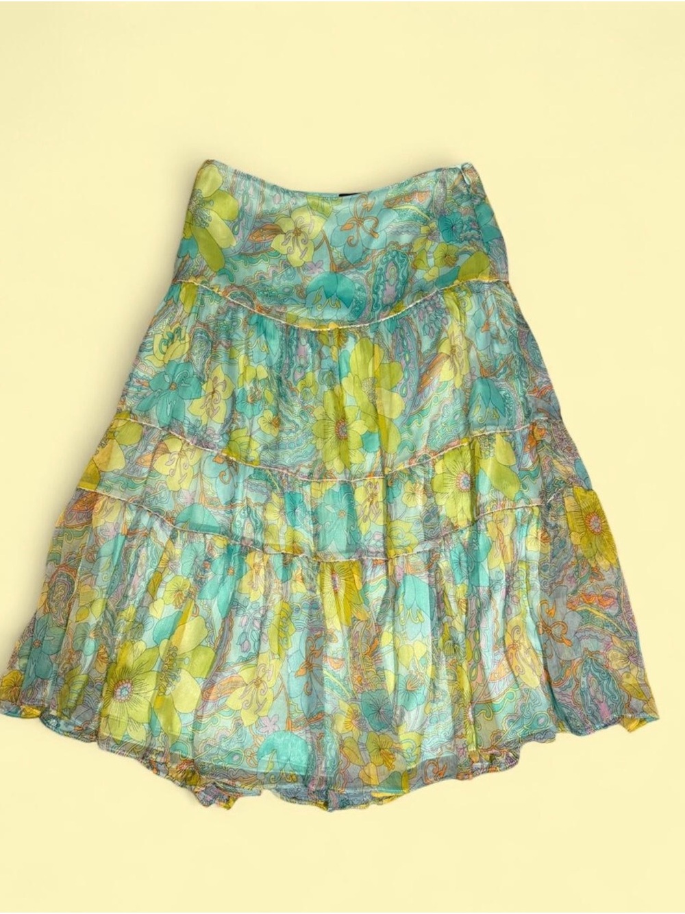 🩵STUNNING vintage Y2K Laundry by Shelli Segal tiered midi skirt 🩵